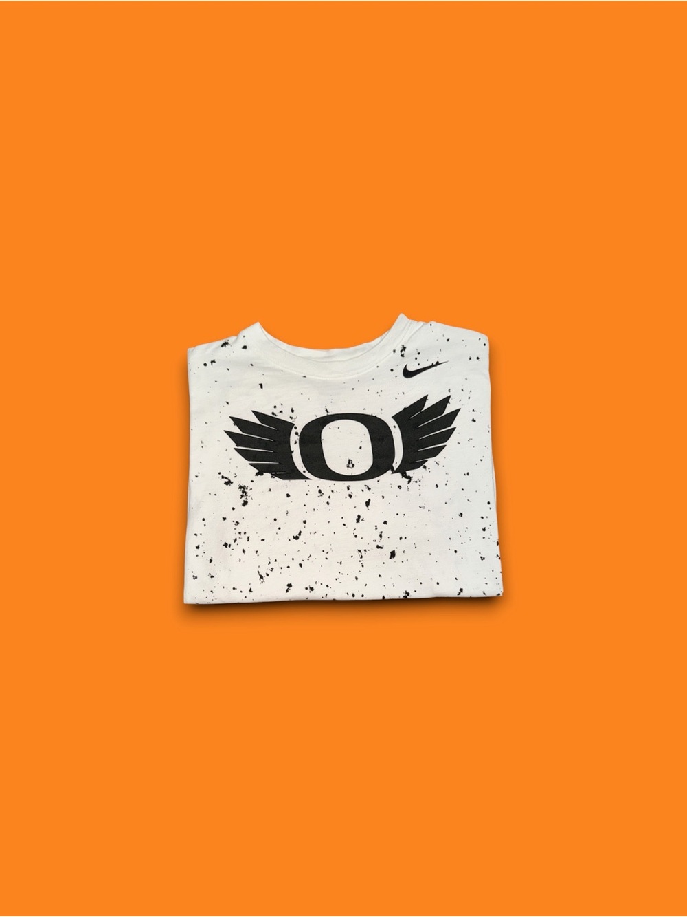 Nike Oregon Ducks Max 90 SS Tee Men's Size Large White Speckle Eggshell PE